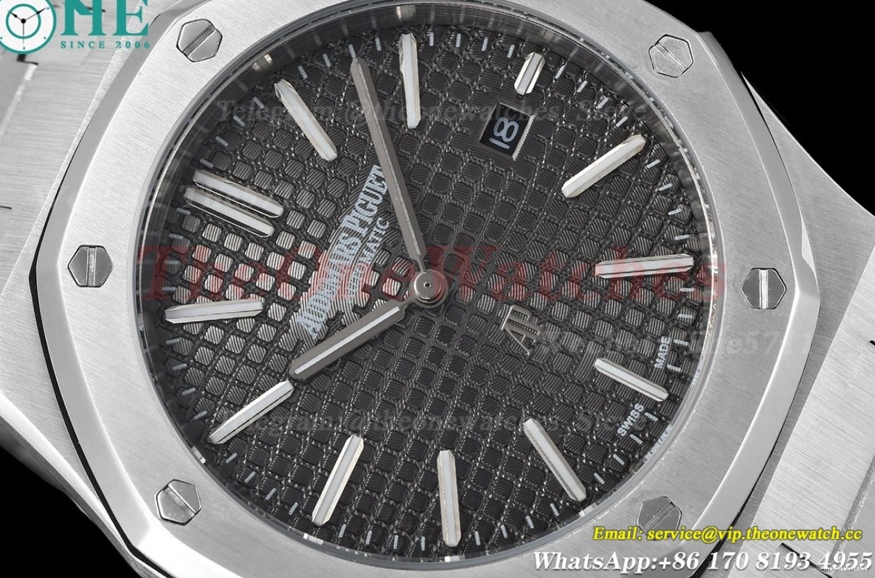 SS 41mm Dial GDF Royal Grey MY8215 15202 Oak SS 0121